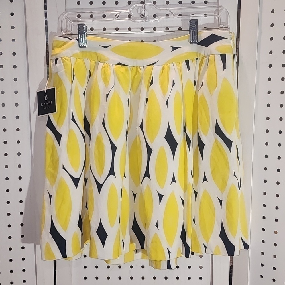 Kaari Blue Size 6 Linen Blend Yellow Blue New - Picture 1 of 6